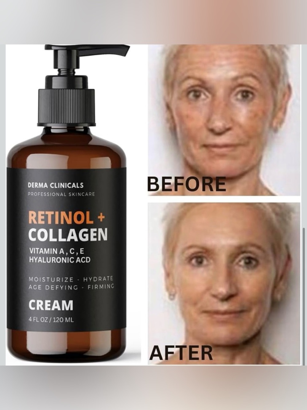 Derma Clinicals Retinol + Collagen Cream Age Defying Firming ANTI-AGING WRINKLE